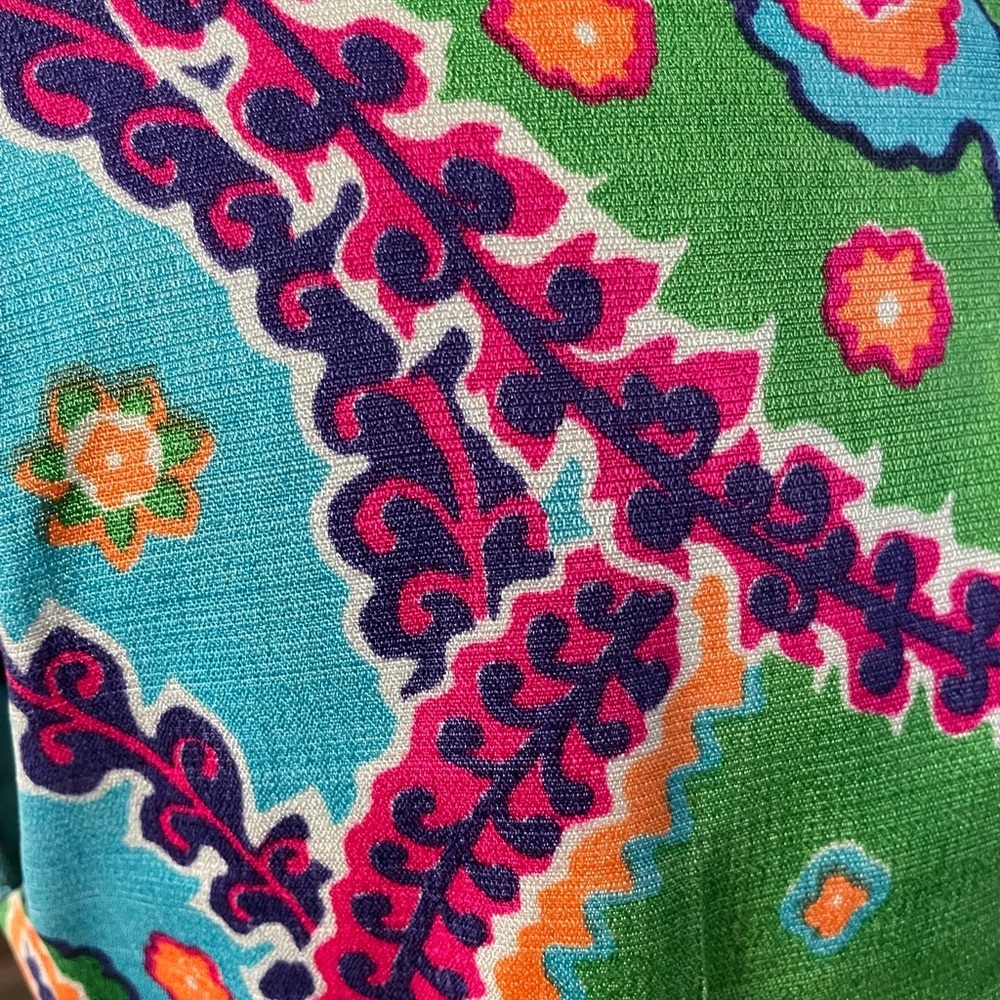Vintage 60’s 70’s womens maxi day dress size 6 Psychedelic Mod colorful hippie - Picture 5 of 5